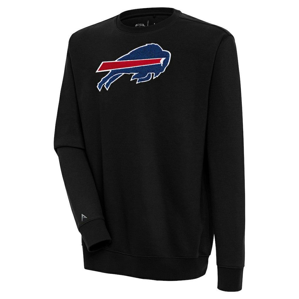 Buffalo Bills Antigua Victory Crewneck Pullover Sweatshirt - Black outlet