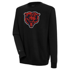 Chicago Bears Antigua Victory Crewneck Pullover Sweatshirt - Black cheap