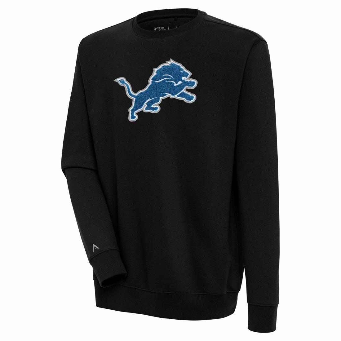 Detroit Lions Antigua Victory Crewneck Pullover Sweatshirt - Black sale