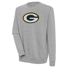Green Bay Packers Antigua Victory Crewneck Pullover Sweatshirt - Heather Gray on sale