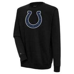 Indianapolis Colts Antigua Victory Crewneck Pullover Sweatshirt - Black on sale