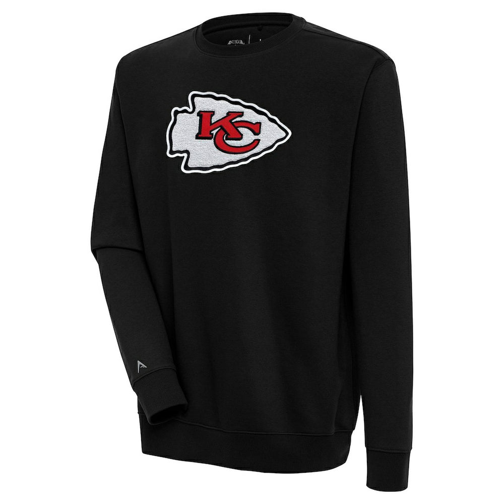 Kansas City Chiefs Antigua Victory Crewneck Pullover Sweatshirt - Black online