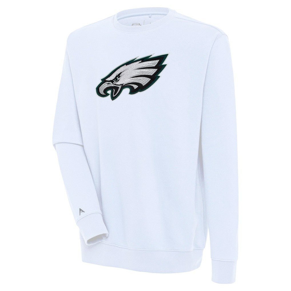 Philadelphia Eagles Antigua Victory Crewneck Pullover Sweatshirt - White online