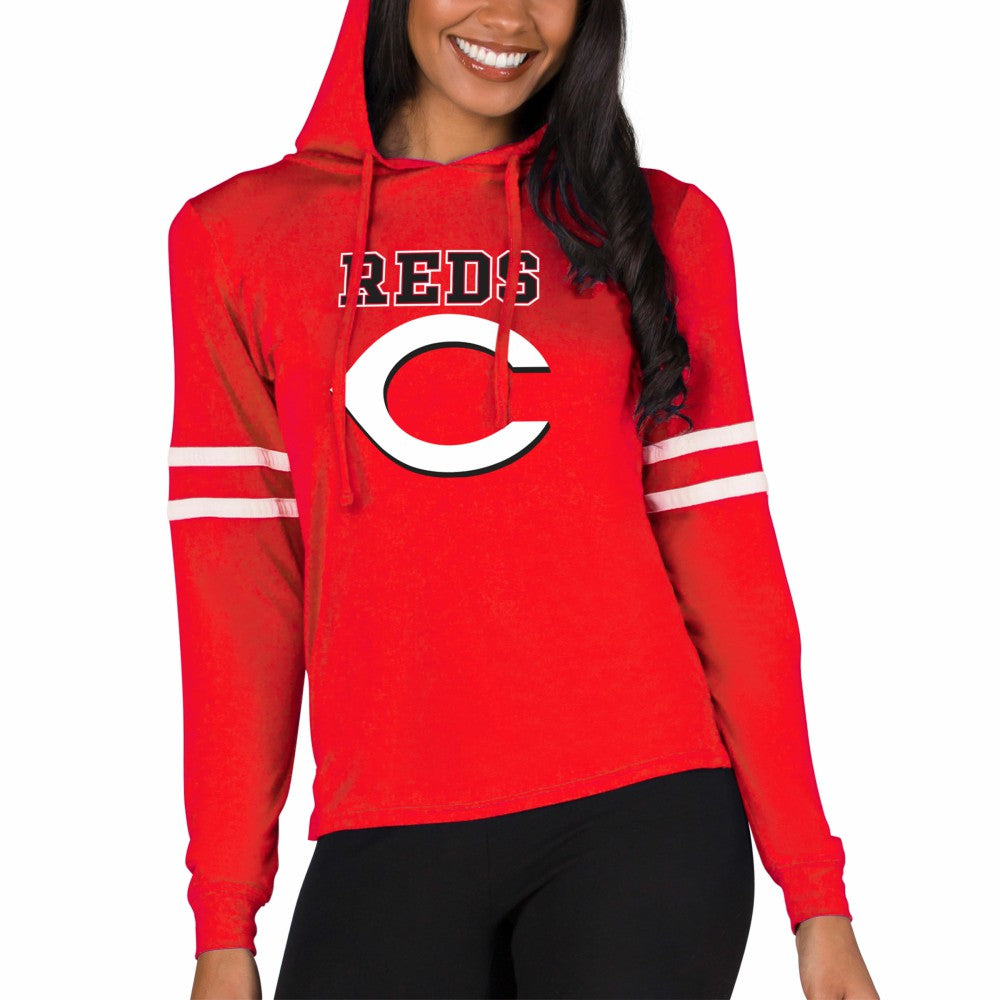 Cincinnati Reds Concepts Sport Women's Marathon Lightweight Lounge Pullover Hoodie - Red