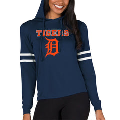 Detroit Tigers Concepts Sport Women's Marathon Lightweight Lounge Pullover Hoodie - Navy
