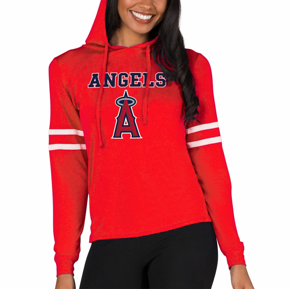 Los Angeles Angels Concepts Sport Women's Marathon Lightweight Lounge Pullover Hoodie - Red