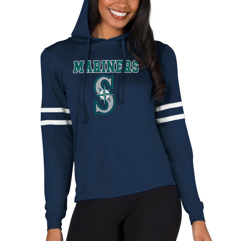 Seattle Mariners Concepts Sport Women's Marathon Lightweight Lounge Pullover Hoodie - Navy