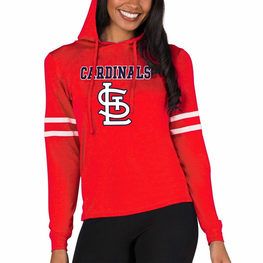 St. Louis Cardinals Concepts Sport Women's Marathon Lightweight Lounge Pullover Hoodie - Red