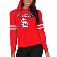 St. Louis Cardinals Concepts Sport Women's Marathon Lightweight Lounge Pullover Hoodie - Red