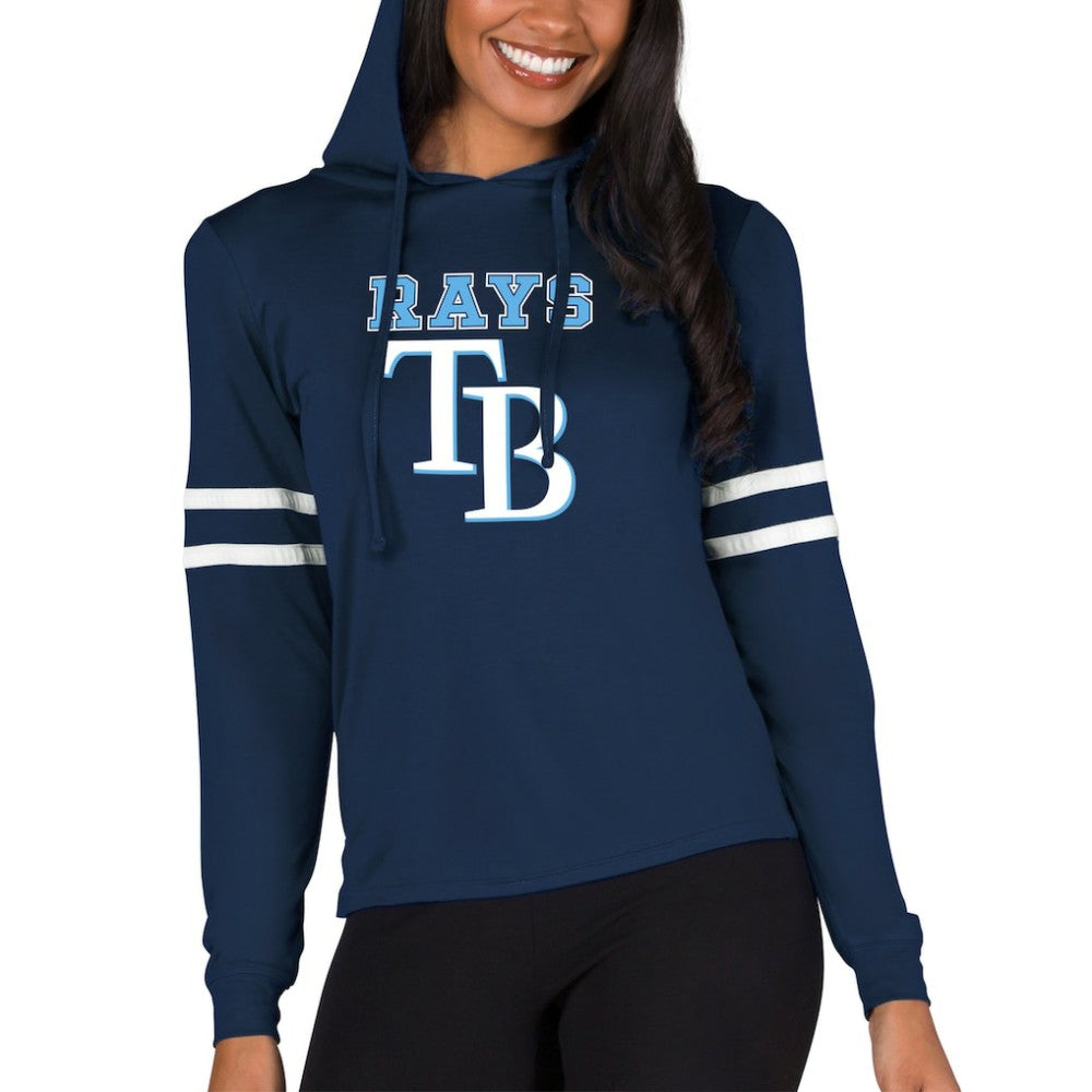 Tampa Bay Rays Concepts Sport Women's Marathon Lightweight Lounge Pullover Hoodie - Navy
