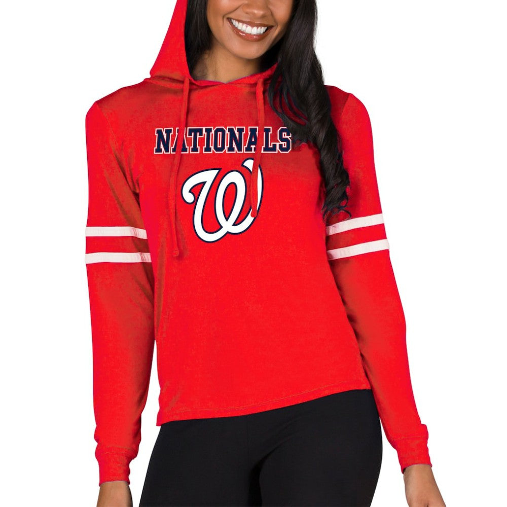 Washington Nationals Concepts Sport Women's Marathon Lightweight Lounge Pullover Hoodie - Red