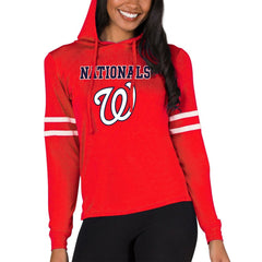 Washington Nationals Concepts Sport Women's Marathon Lightweight Lounge Pullover Hoodie - Red