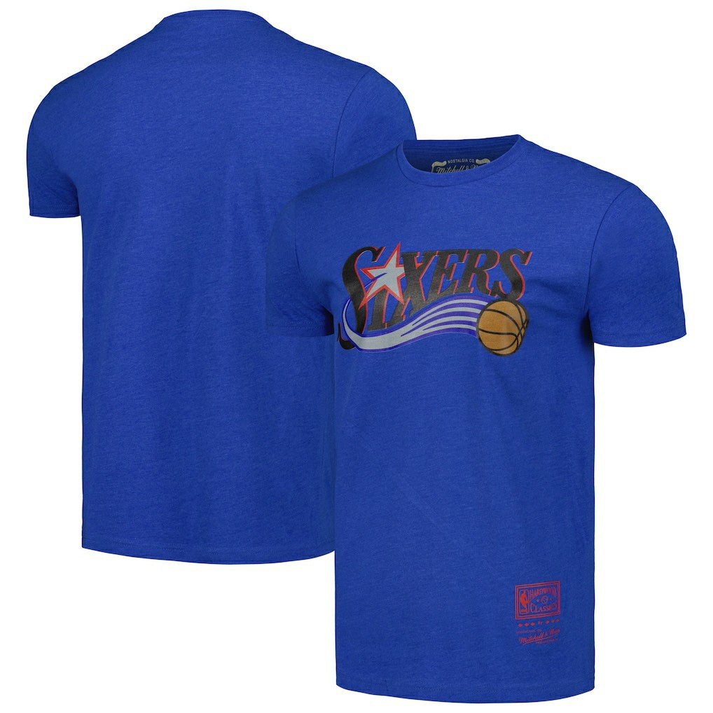 Philadelphia 76ers Unisex Hardwood Classics MVP Throwback Logo T-Shirt - Royal | Mitchell & Ness shop