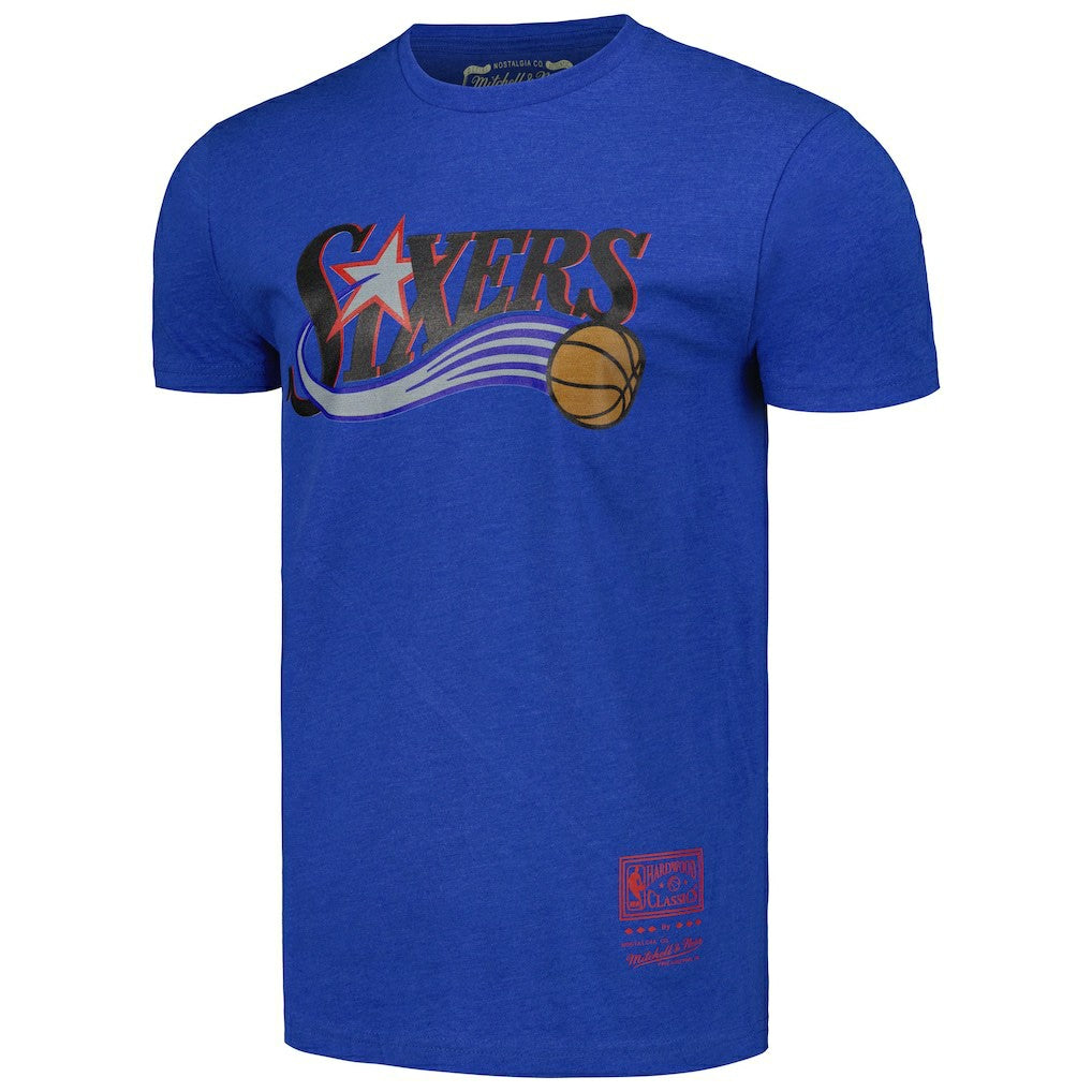 Philadelphia 76ers Unisex Hardwood Classics MVP Throwback Logo T-Shirt - Royal | Mitchell & Ness shop