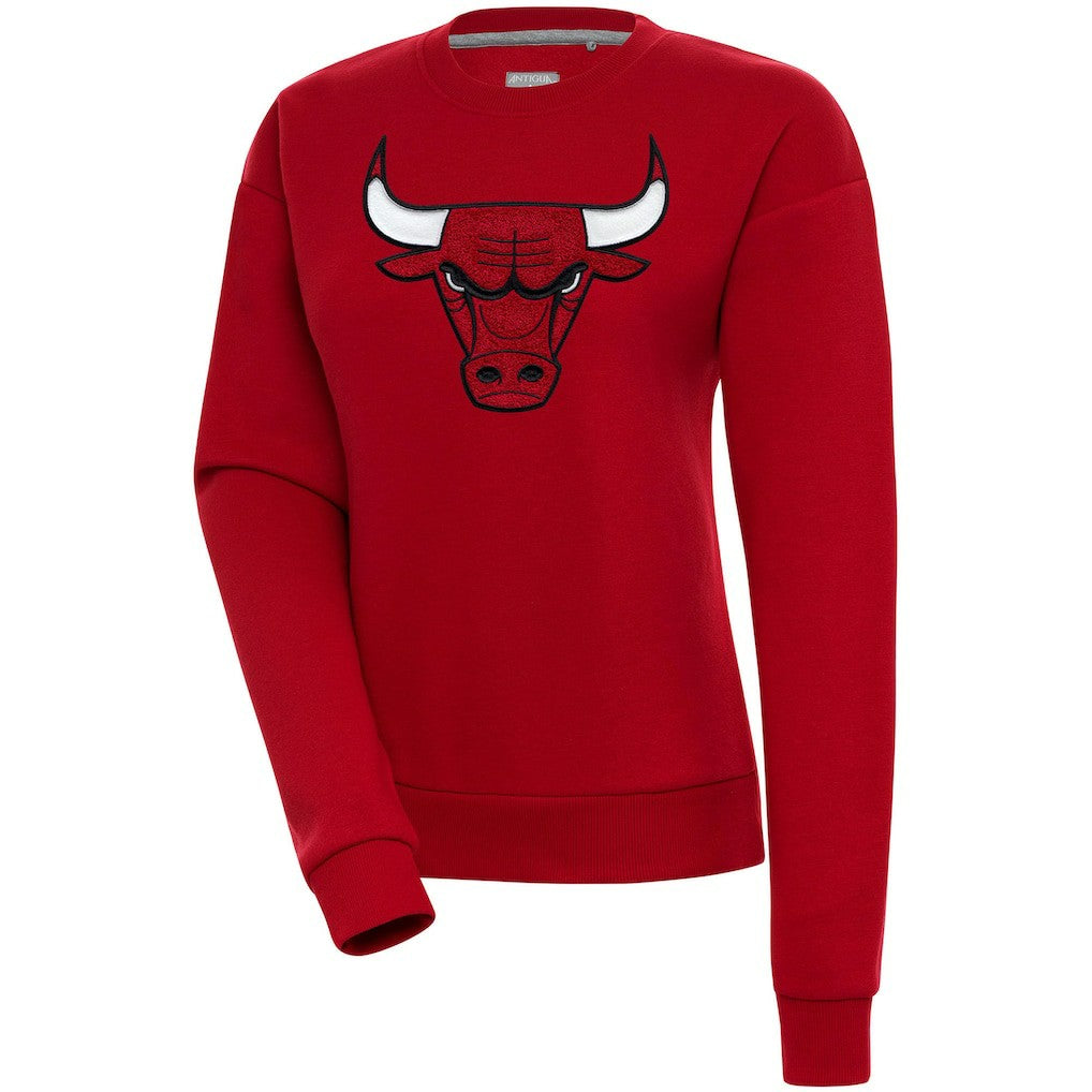 Chicago Bulls Antigua Women's Victory Crewneck Pullover Sweatshirt sale - Red on sale