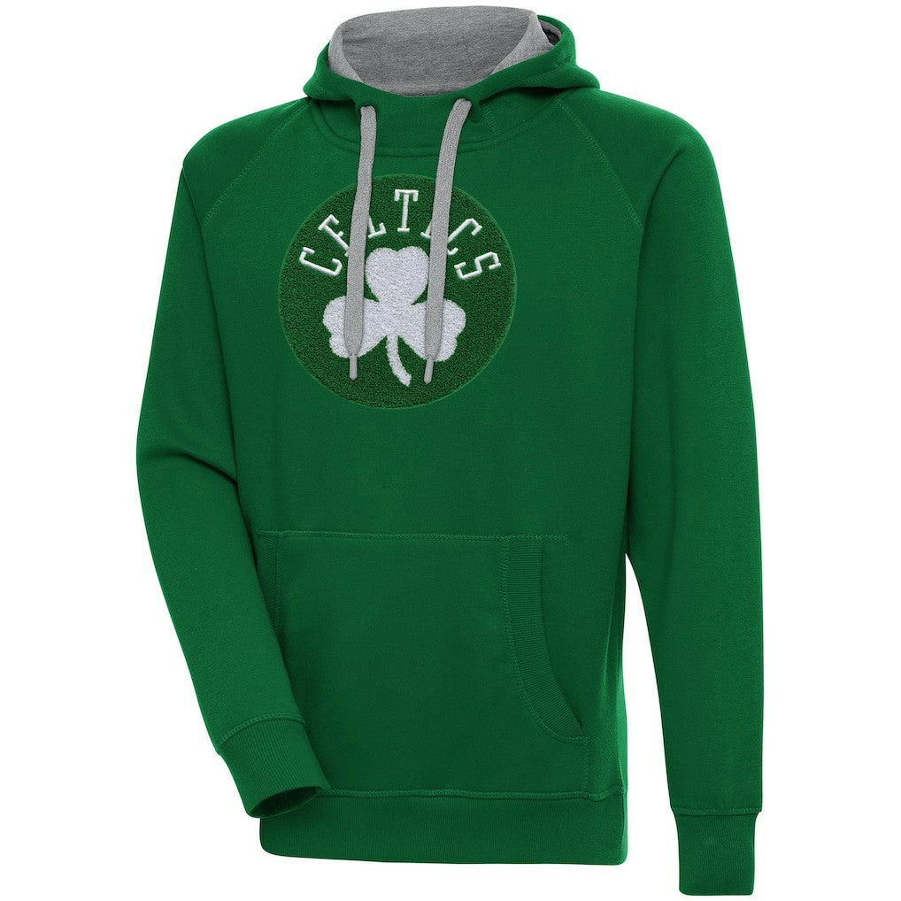 Boston Celtics Antigua Victory Pullover Hoodie - Hunter Green on sale