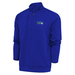 Seattle Seahawks Adult Throwback Logo Generation Quarter-Zip Pullover Top - Royal sale
