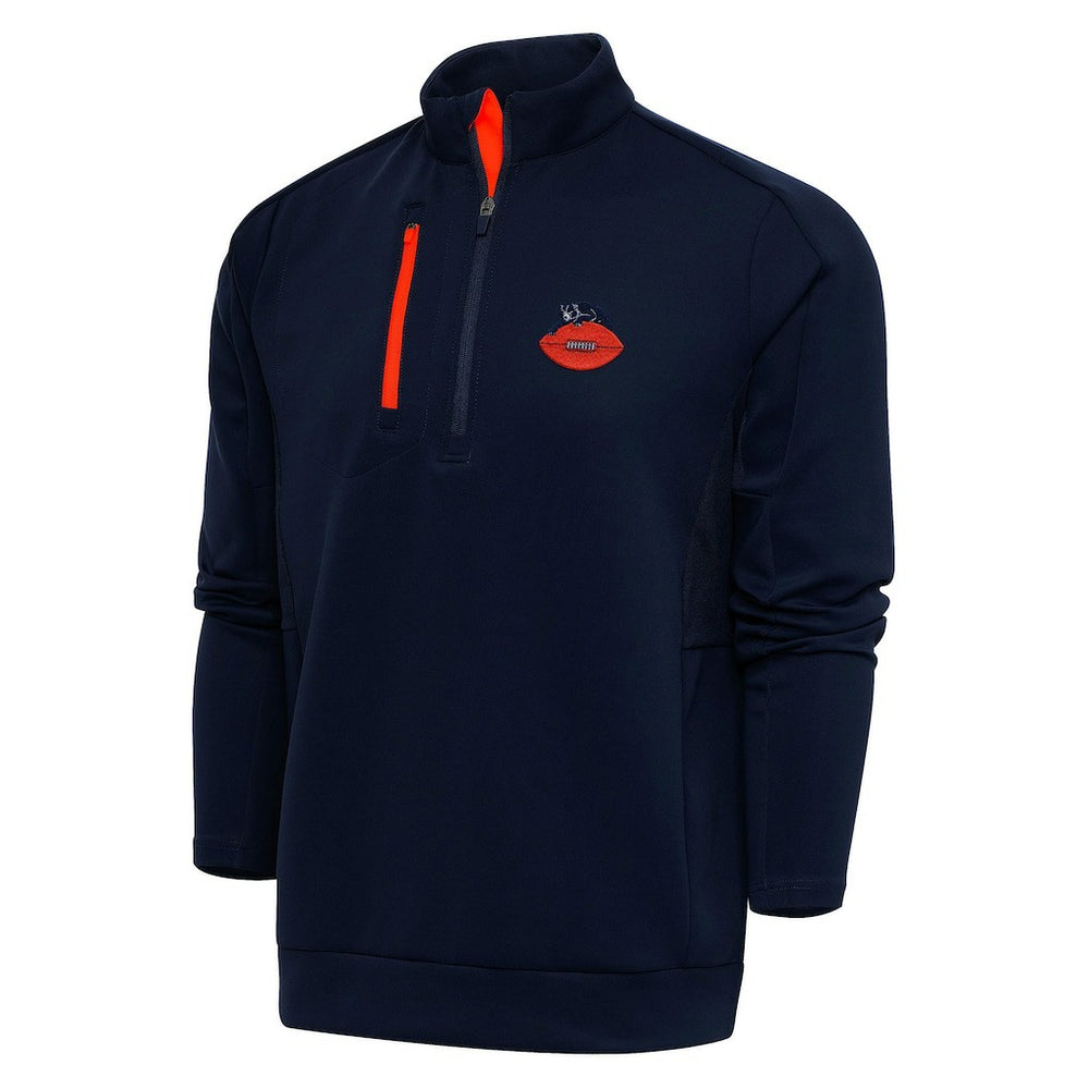 Chicago Bears Adult Throwback Logo Generation Quarter-Zip Pullover Top - Navy for sale