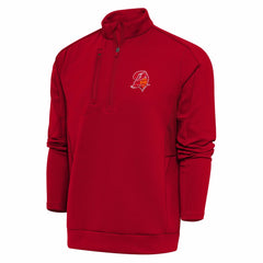 Tampa Bay Buccaneers Adult Throwback Logo Generation Quarter-Zip Pullover Top - Red for sale