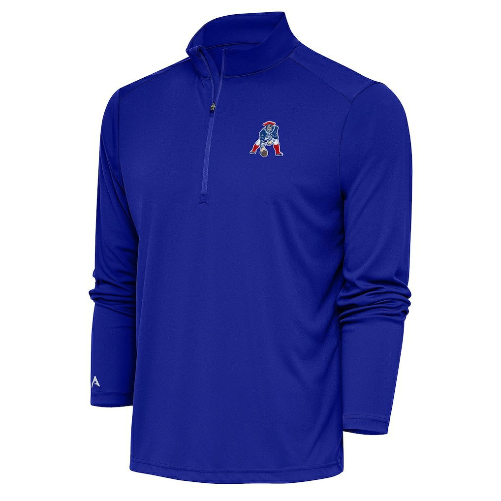 New England Patriots Adult Throwback Logo Tribute Quarter-Zip Pullover - Royal online