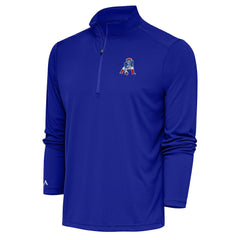 New England Patriots Adult Throwback Logo Tribute Quarter-Zip Pullover - Royal online