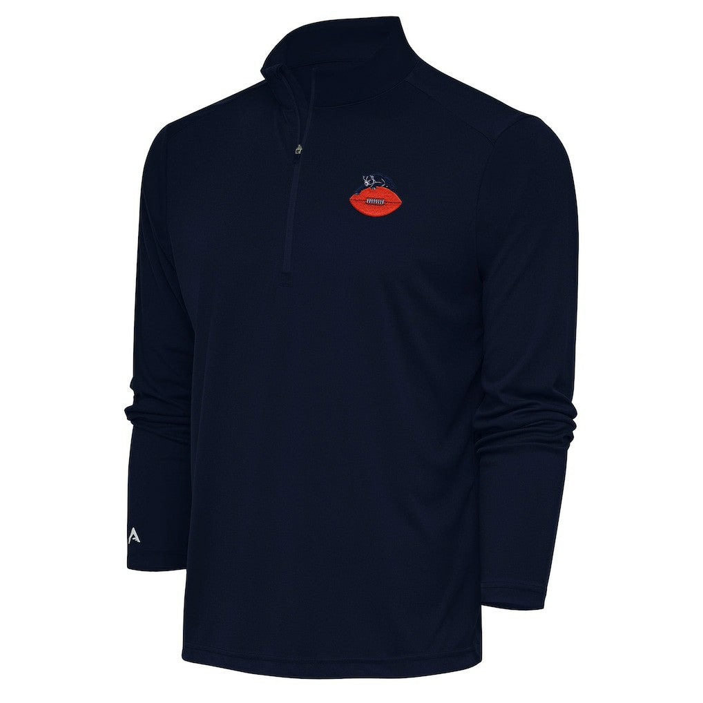 Chicago Bears Adult Throwback Logo Tribute Quarter-Zip Pullover - Navy outlet