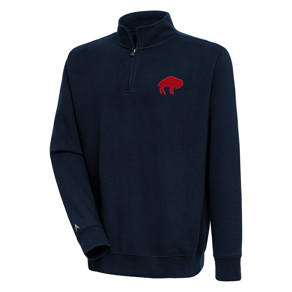 Buffalo Bills Adult Throwback Logo Victory Quarter-Zip Pullover Top - Navy on sale