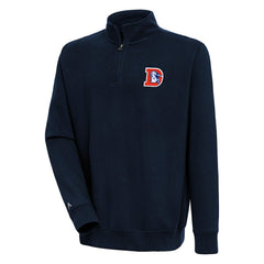 Denver Broncos Adult Throwback Logo Victory Quarter-Zip Pullover Top - Navy online