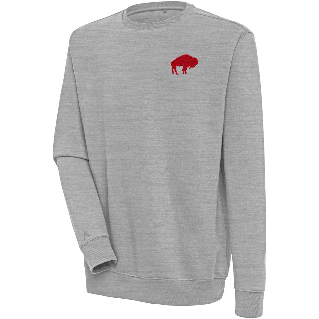 Buffalo Bills Adult Throwback Logo Victory Pullover Sweatshirt - Heather Gray for sale