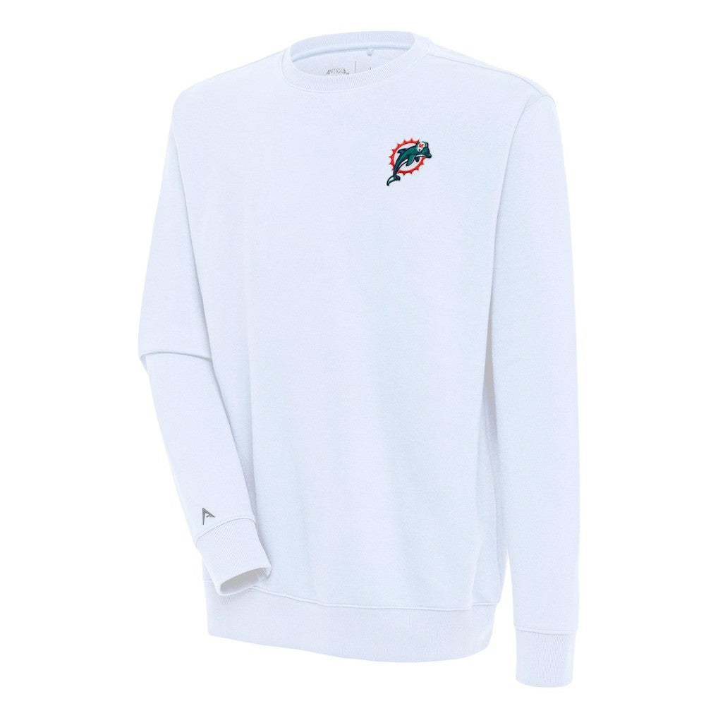 Miami Dolphins Adult Throwback Logo Victory Pullover Sweatshirt - White outlet
