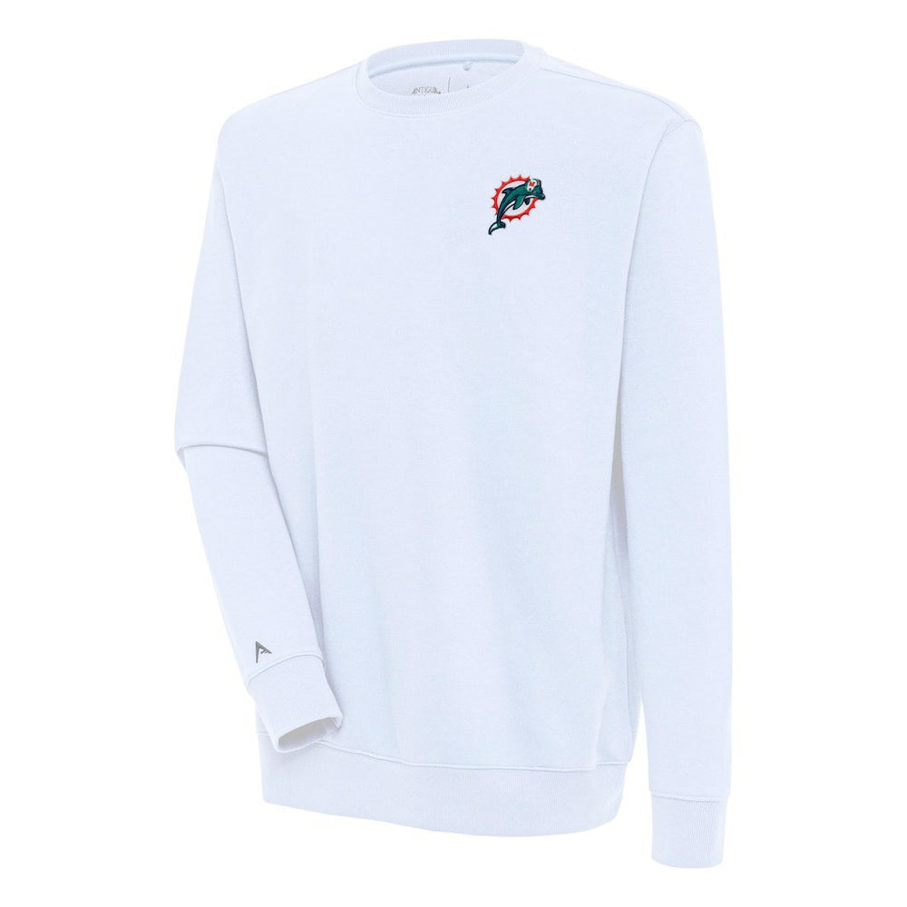 Miami Dolphins Adult Throwback Logo Victory Pullover Sweatshirt - White outlet