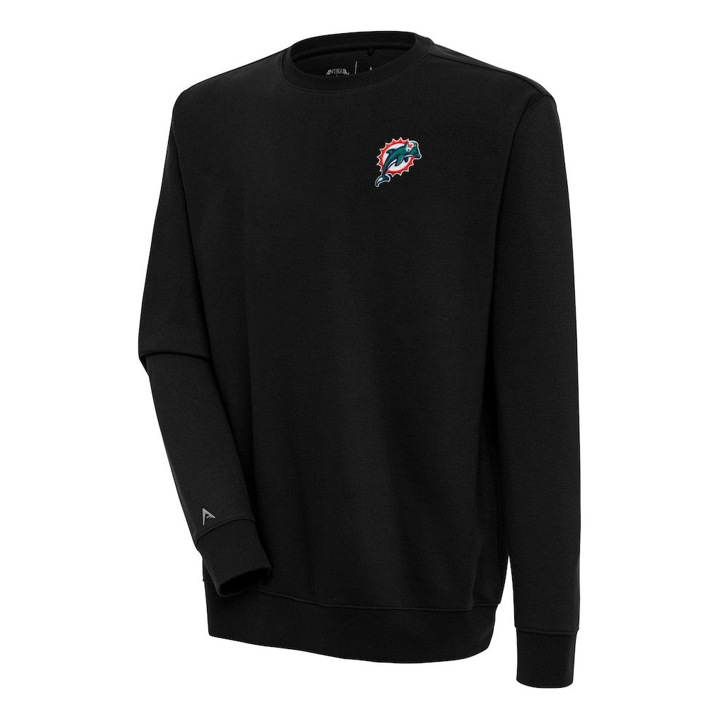 Miami Dolphins Adult Throwback Logo Victory Pullover Sweatshirt - Black cheap