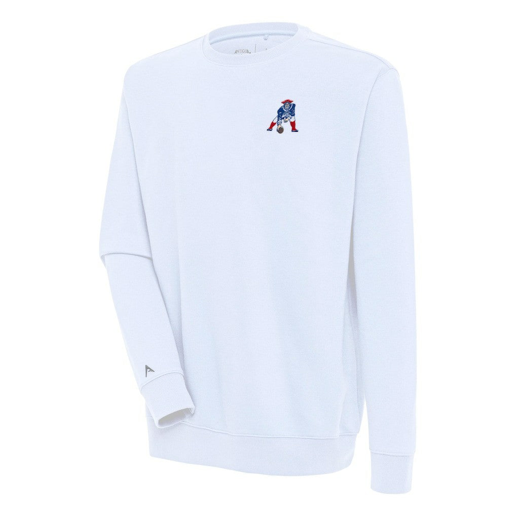 New England Patriots Adult Throwback Logo Victory Pullover Sweatshirt - White sale