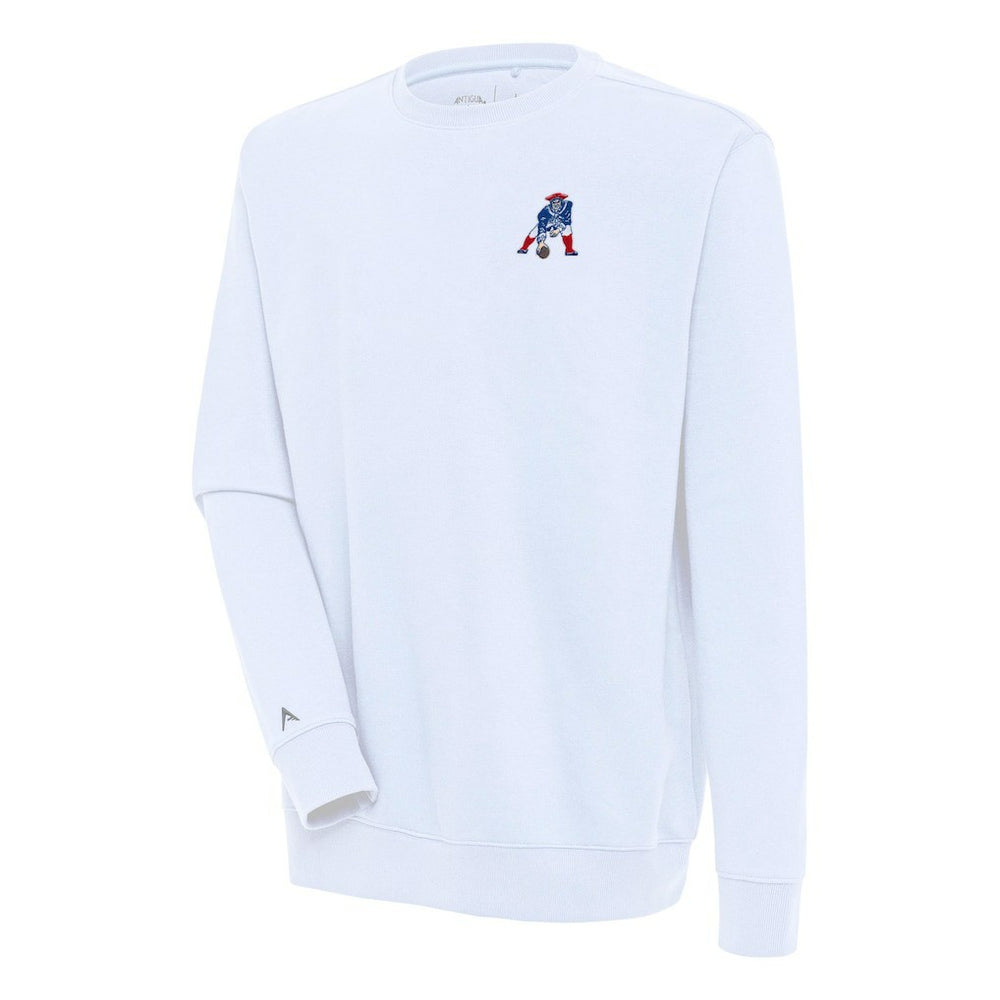 New England Patriots Adult Throwback Logo Victory Pullover Sweatshirt - White sale