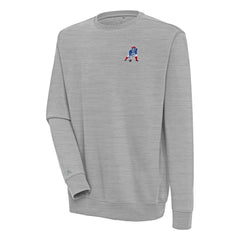 New England Patriots Adult Throwback Logo Victory Pullover Sweatshirt - Heather Gray outlet