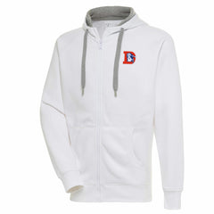 Denver Broncos Adult Throwback Logo Victory Full-Zip Hoodie - White outlet