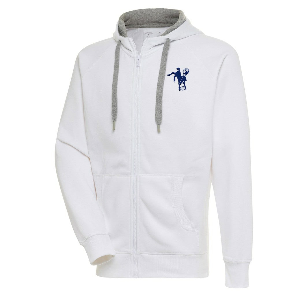 Indianapolis Colts Adult Throwback Logo Victory Full-Zip Hoodie - White on sale