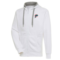 Miami Dolphins Adult Throwback Logo Victory Full-Zip Hoodie - White sale