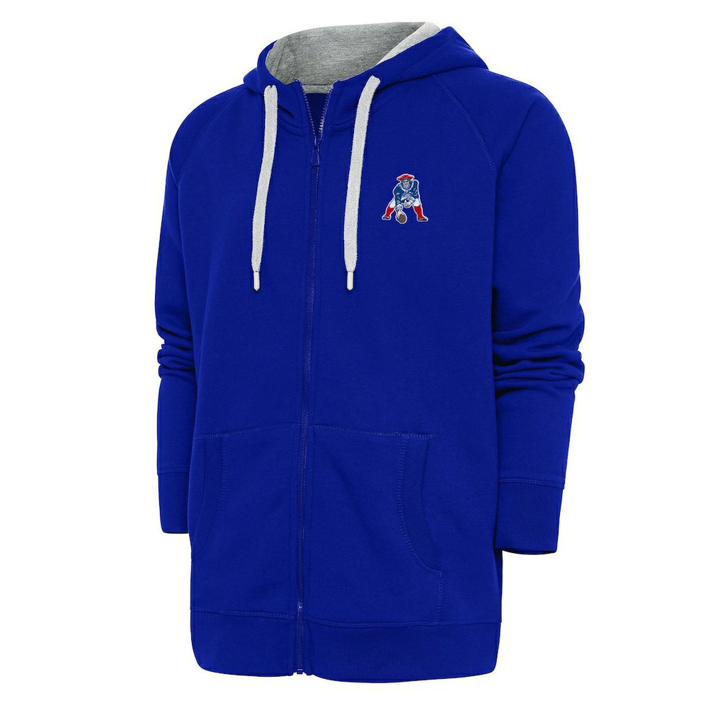 New England Patriots Adult Throwback Logo Victory Full-Zip Hoodie - Royal cheap