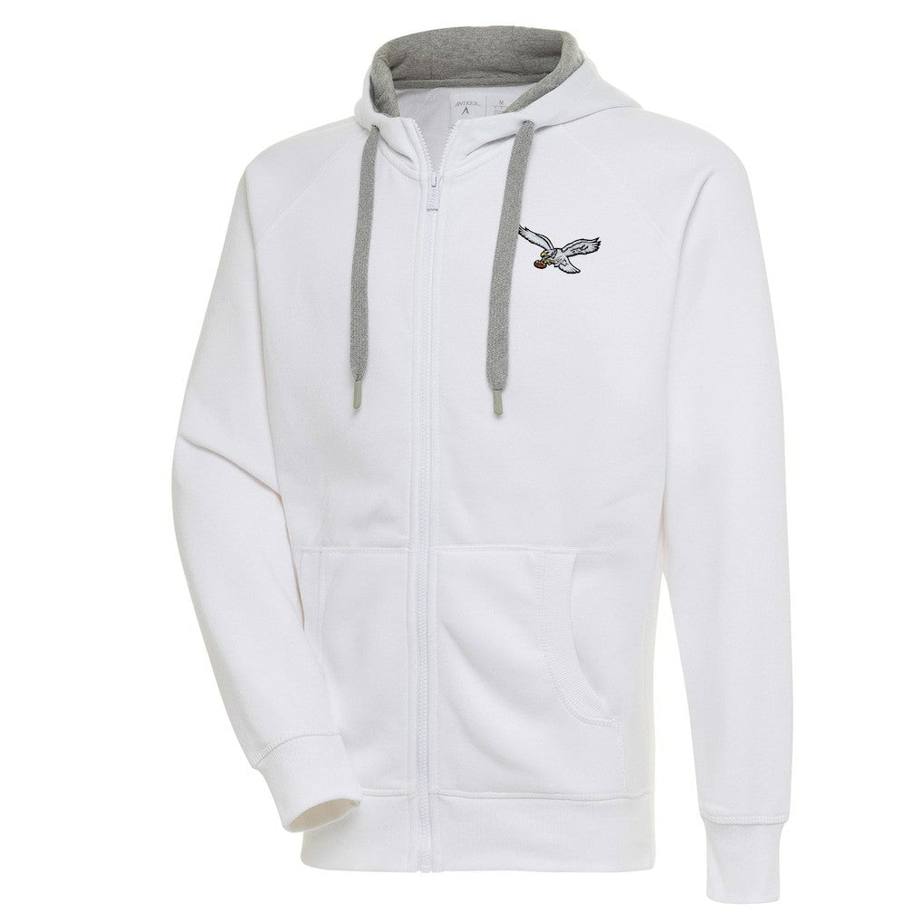 Philadelphia Eagles Adult Throwback Logo Victory Full-Zip Hoodie - White sale