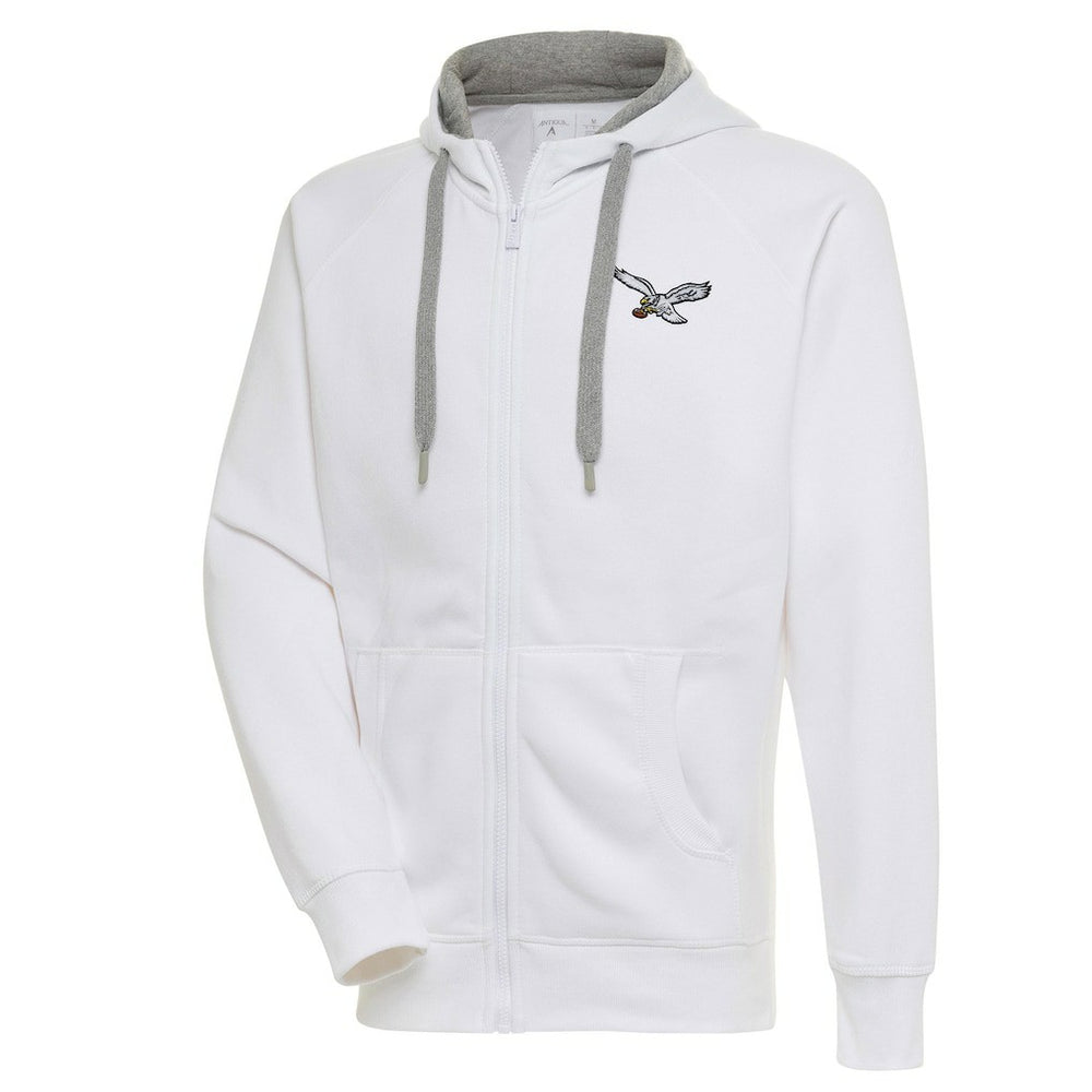 Philadelphia Eagles Adult Throwback Logo Victory Full-Zip Hoodie - White sale
