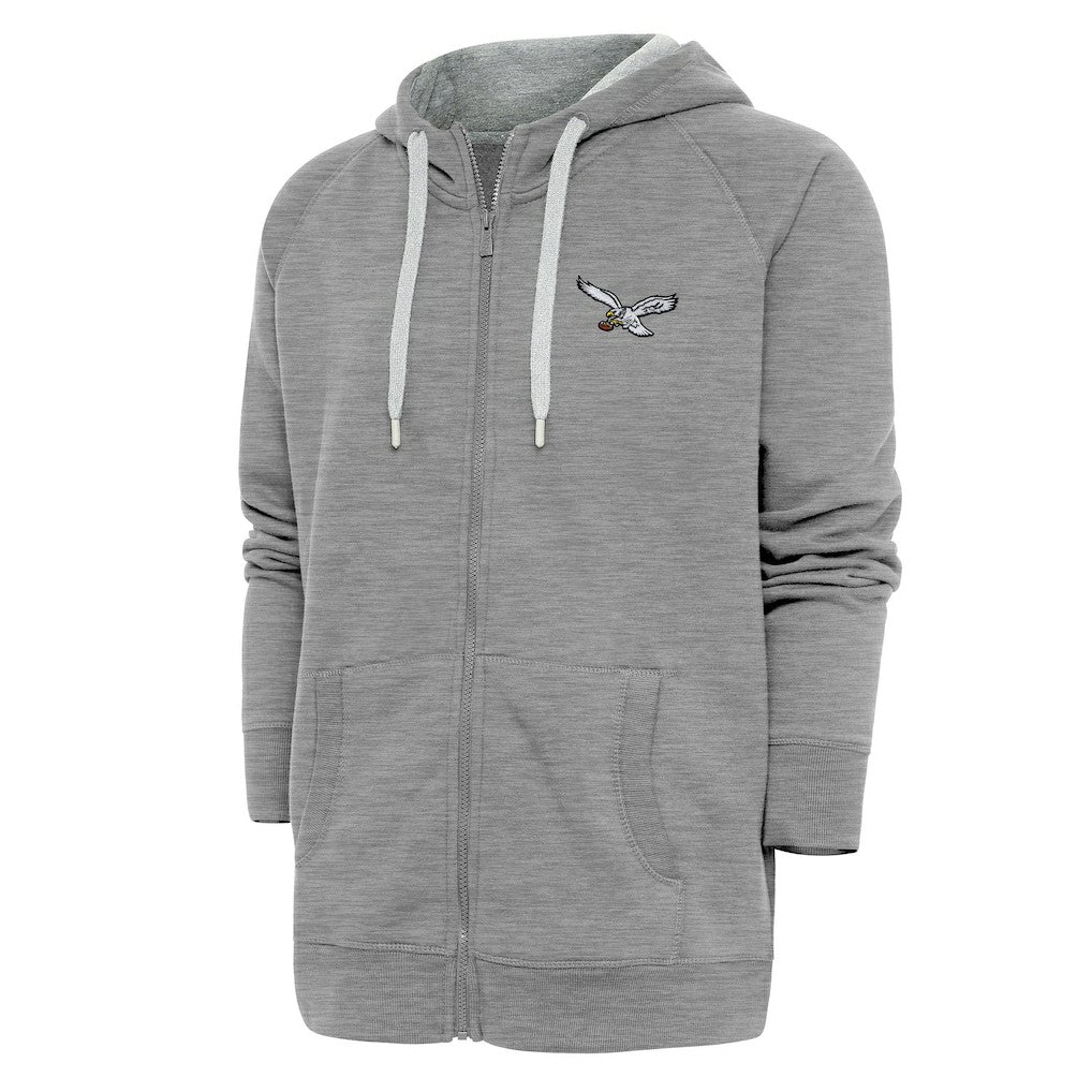 Philadelphia Eagles Adult Throwback Logo Victory Full-Zip Hoodie - Heather Gray online