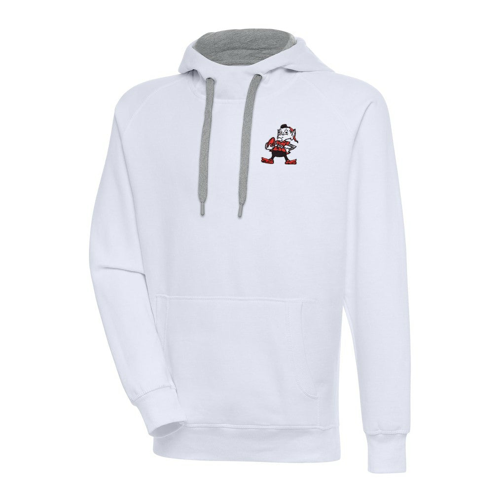 Cleveland Browns Adult Throwback Logo Victory Pullover Hoodie - White on sale