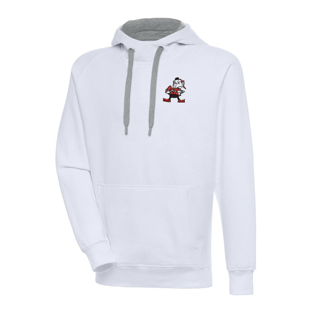Cleveland Browns Adult Throwback Logo Victory Pullover Hoodie - White on sale