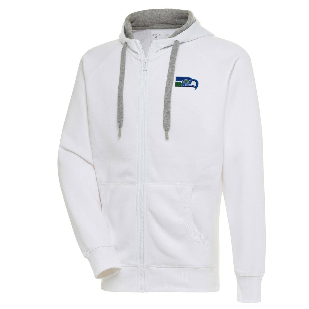 Seattle Seahawks Adult Throwback Logo Victory Full-Zip Hoodie - White sale