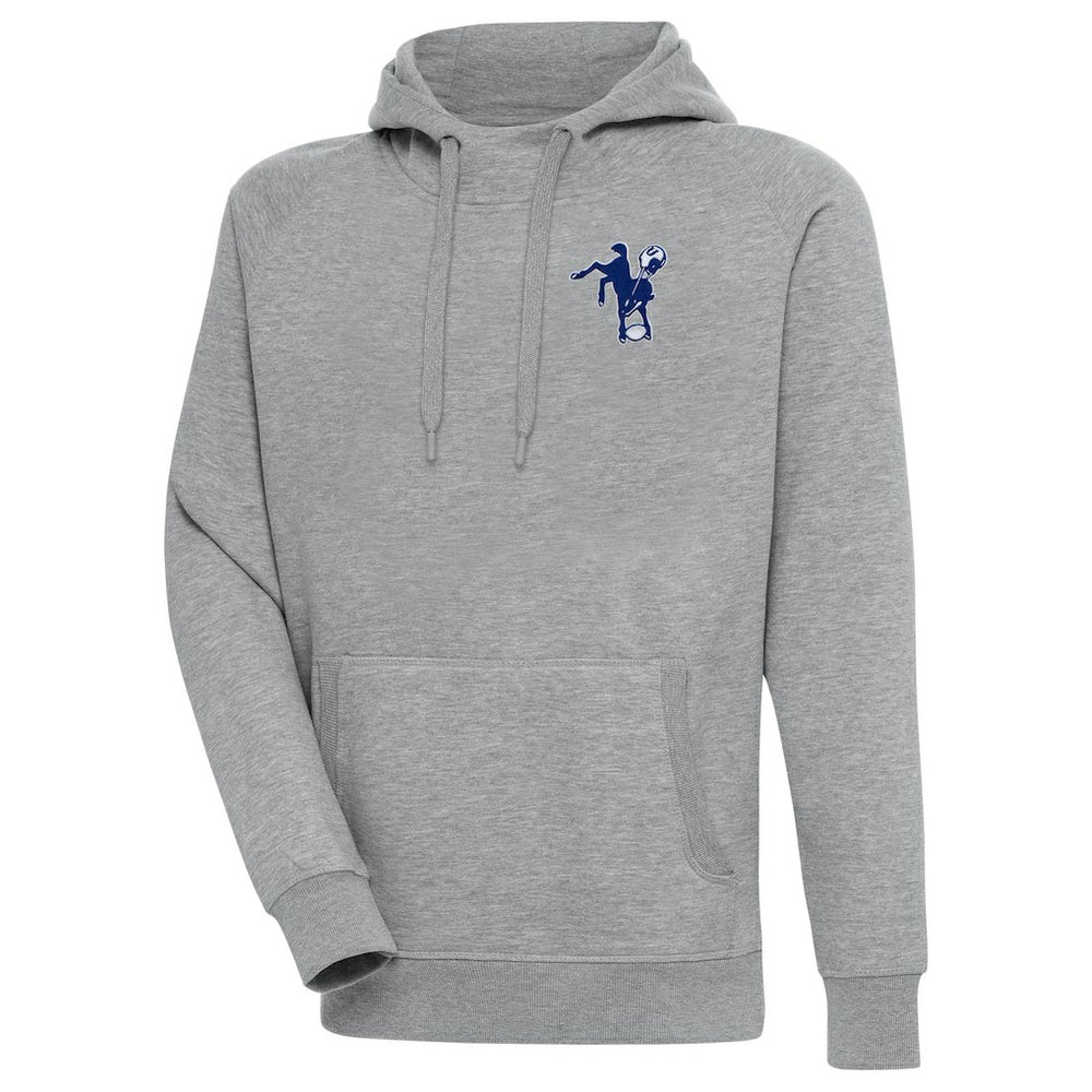 Indianapolis Colts Adult Throwback Logo Victory Pullover Hoodie - Heather Gray discount