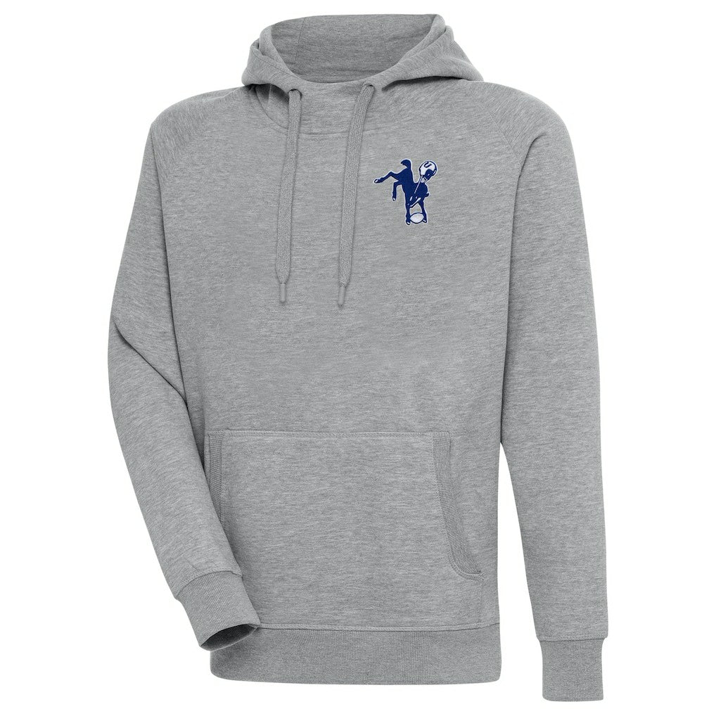 Indianapolis Colts Adult Throwback Logo Victory Pullover Hoodie - Heather Gray discount