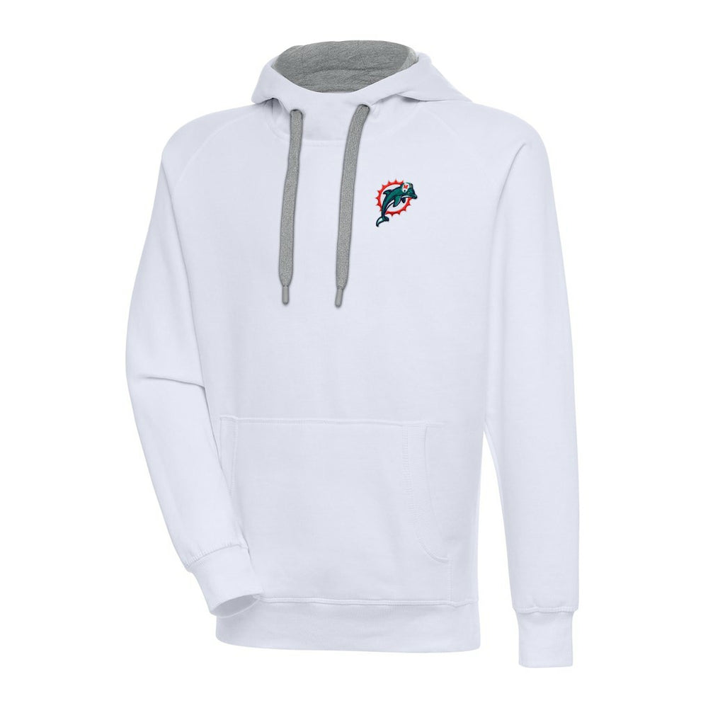 Miami Dolphins Adult Throwback Logo Victory Pullover Hoodie - White for sale