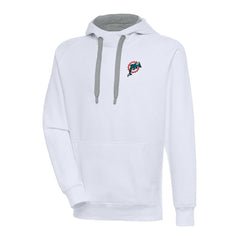 Miami Dolphins Adult Throwback Logo Victory Pullover Hoodie - White for sale