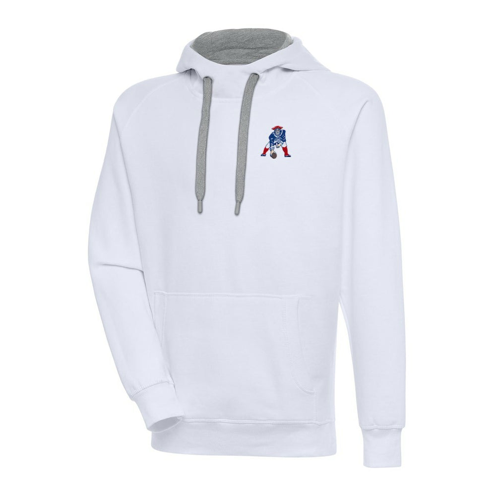 New England Patriots Adult Throwback Logo Victory Pullover Hoodie - White on sale
